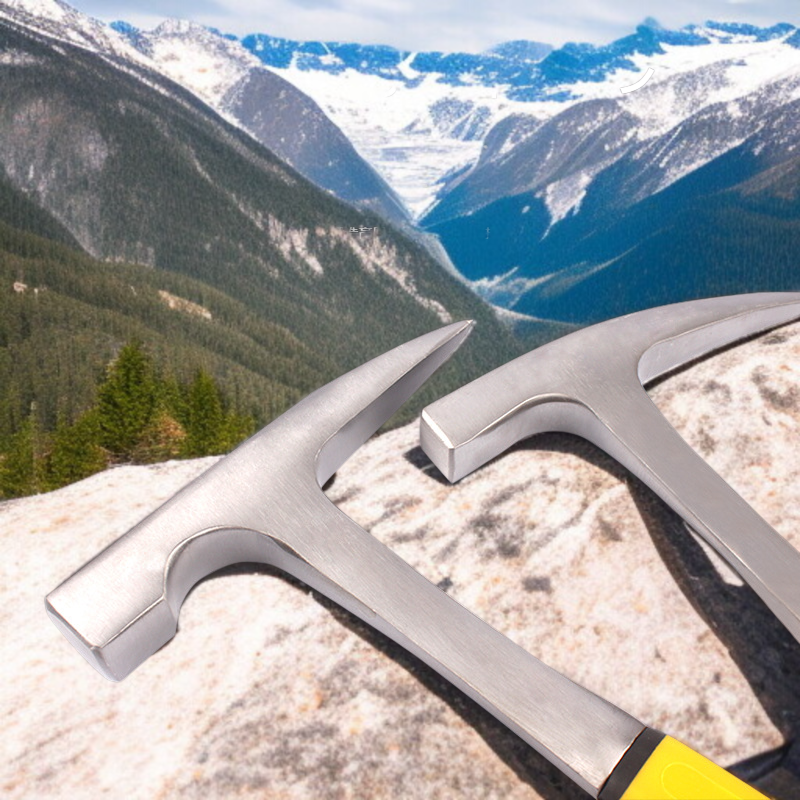 地質探査中のマイニングハンマー利用シーン