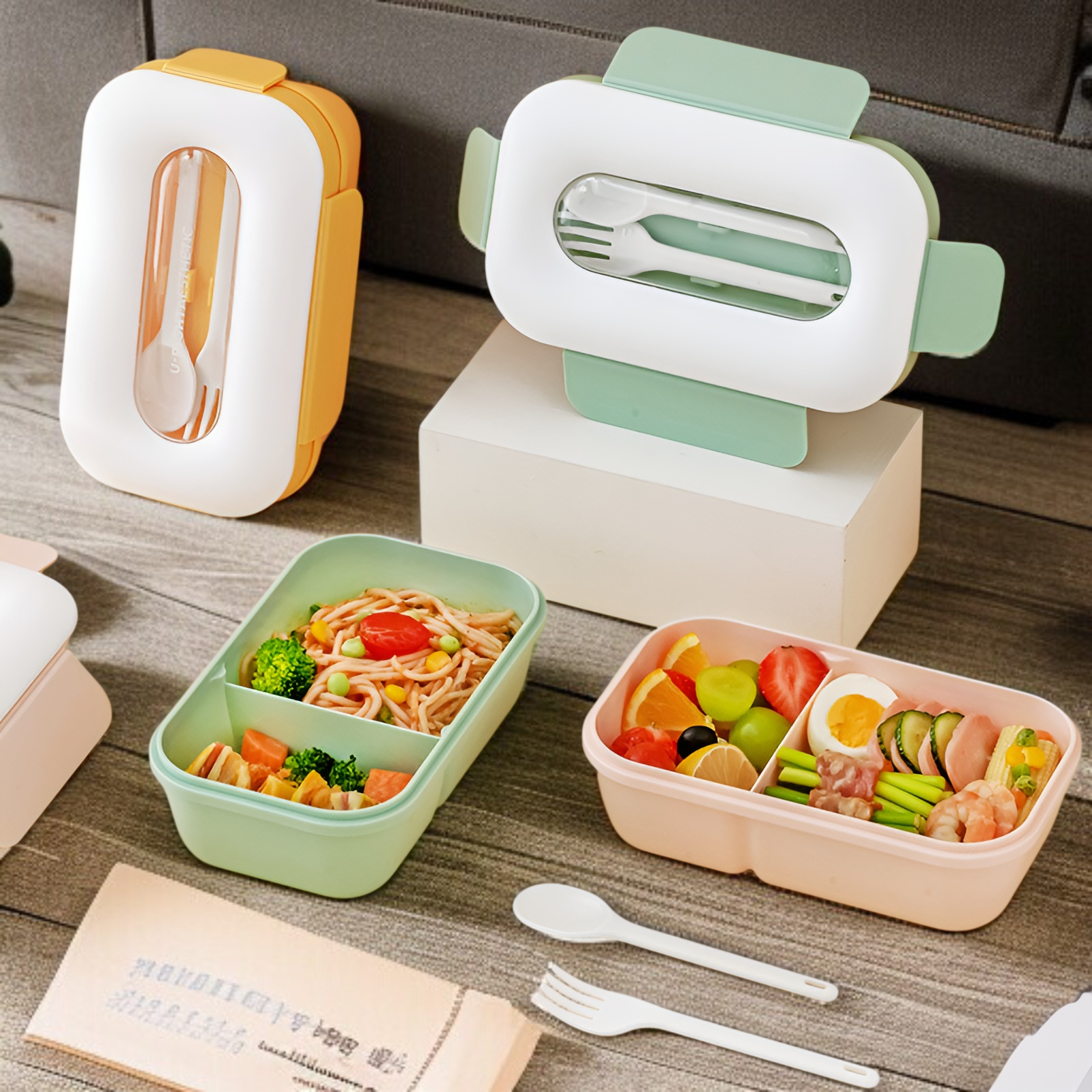 電子レンジ対応ランチボックスの使い方例