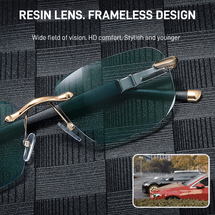 Diamond Frameless Fashion Reading Glasses