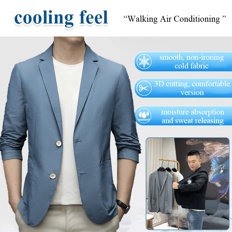 Light mature casual suit for men