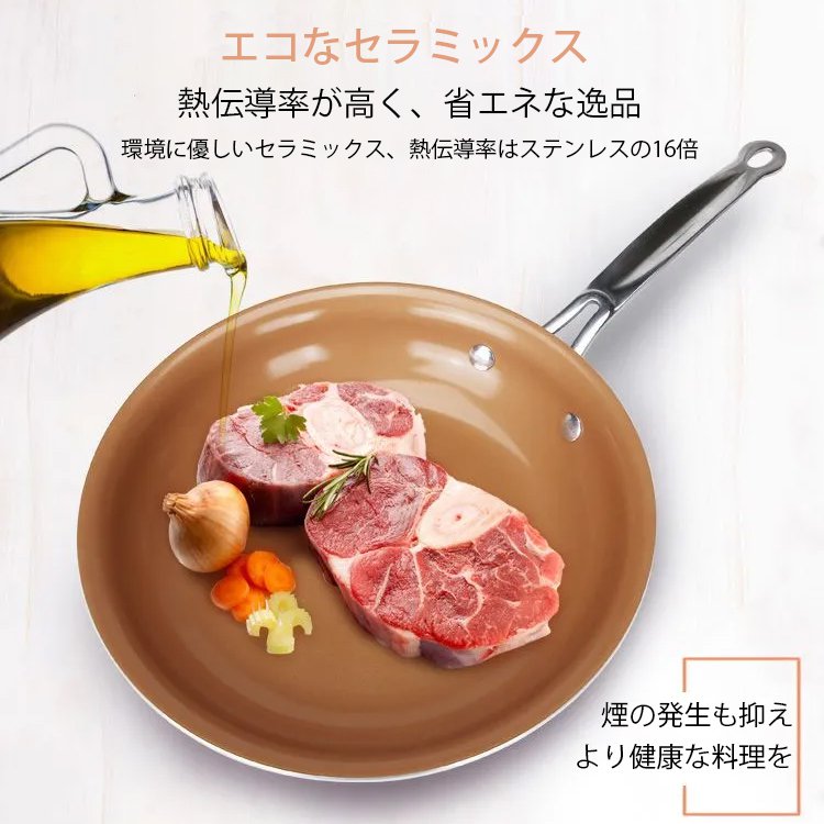 セラミックス塗装フライパン