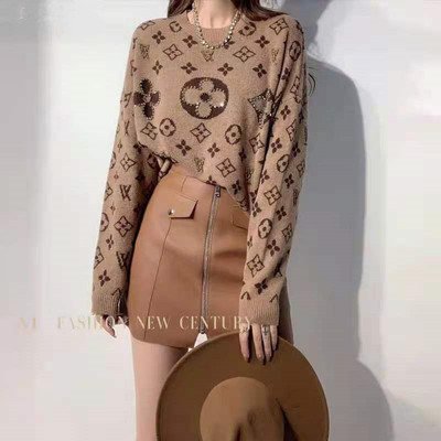 厚手モノグラムセーター