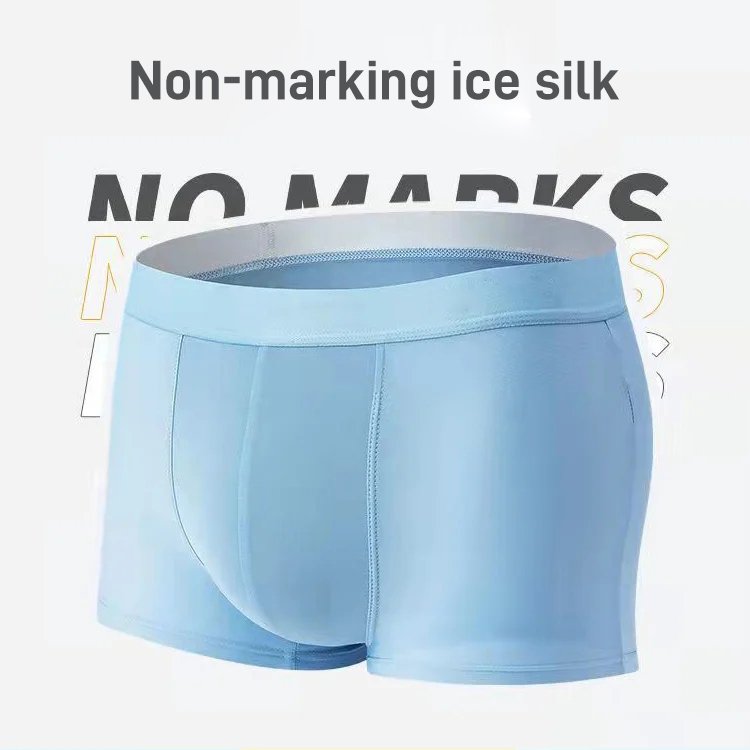 Ice silk non-marking men's panties