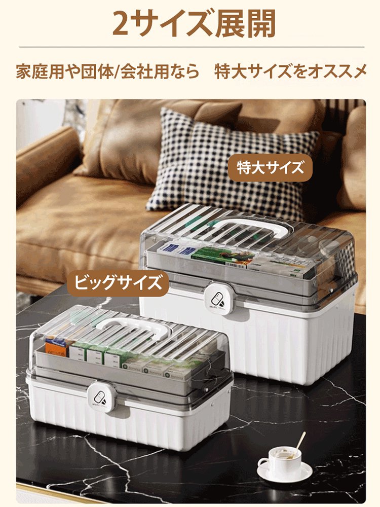 折りたたみ式三層薬収納ケース