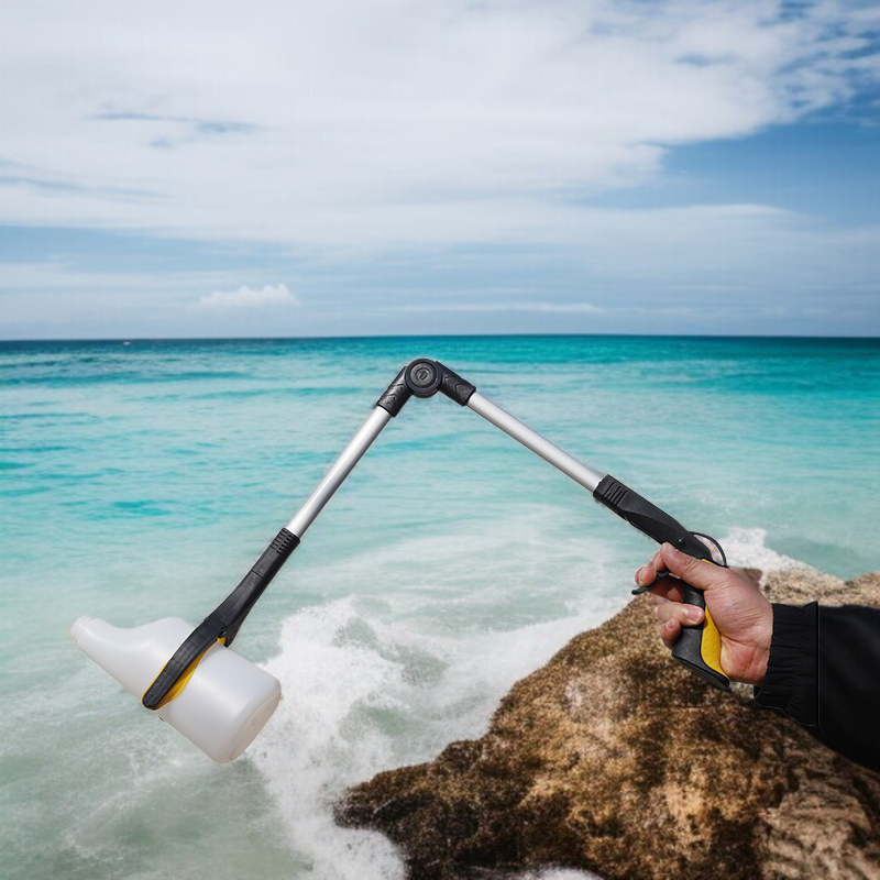 환경미화관 긴 손잡이 쓰레기집게 전체 모습
