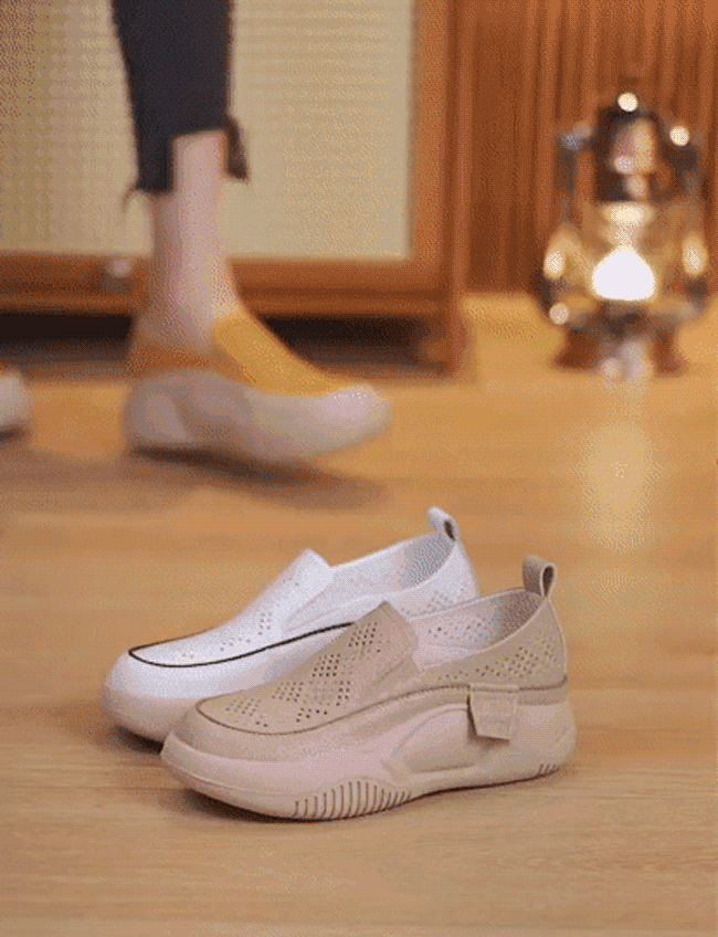 Okrągłe toe wydrążone buty Lefu dla kobiet