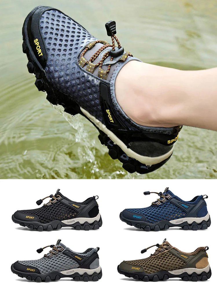 حذاء كاجوال رجالي جيد التهوية ومقاوم للماء في الهواء الطلق