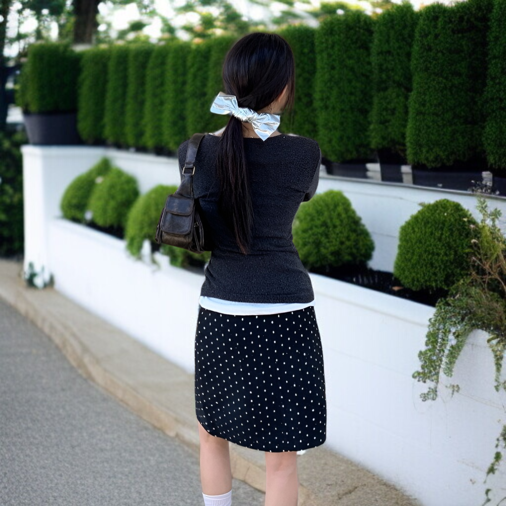 편안한 착용감의 하이웨스트 스커트