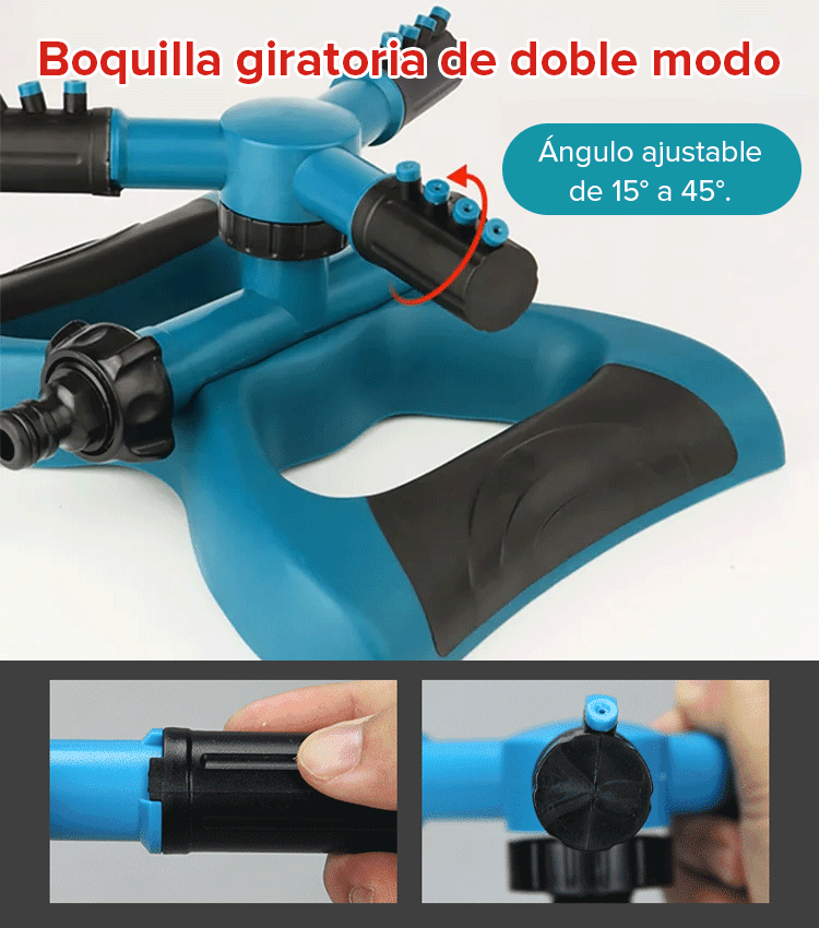Rociador de jardín automático de 360° de rotación