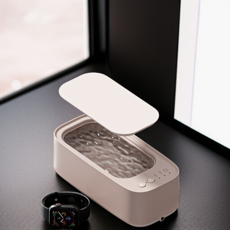 化粧道具を清潔にする超音波洗浄機