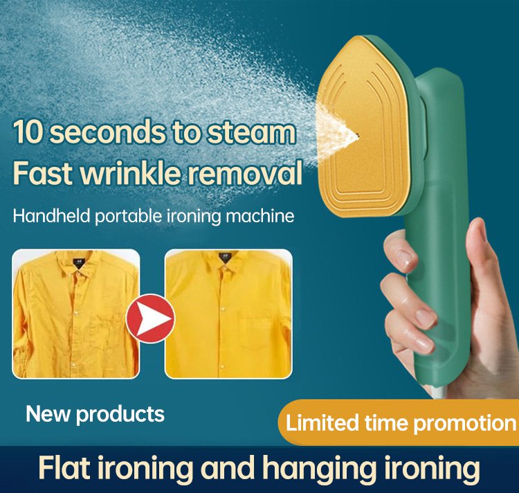 Handheld portable ironing machine