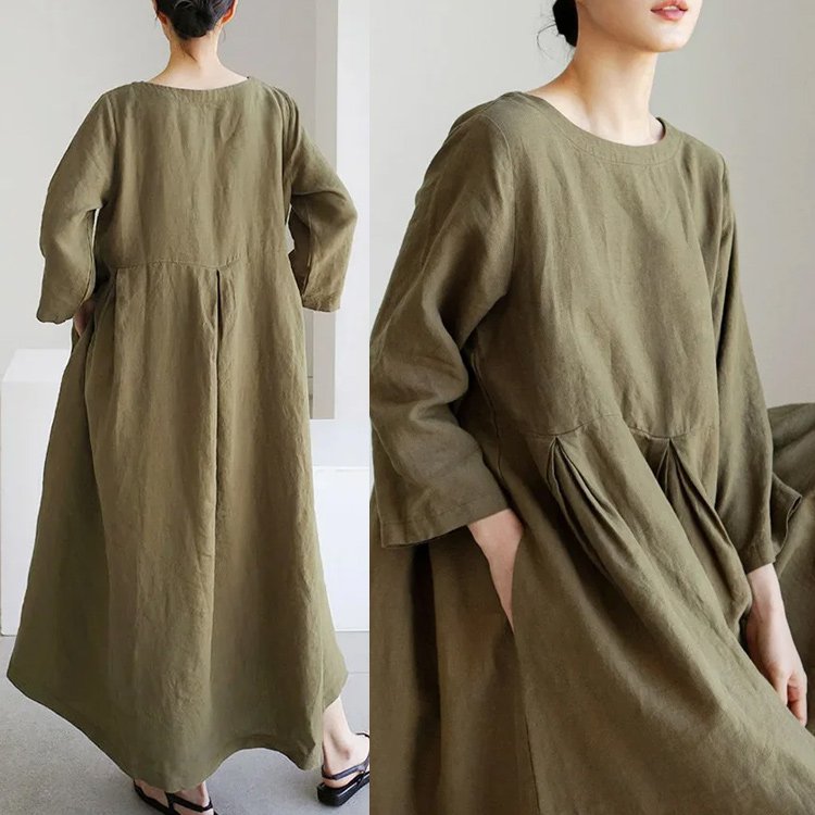 リネンコットンワンピース