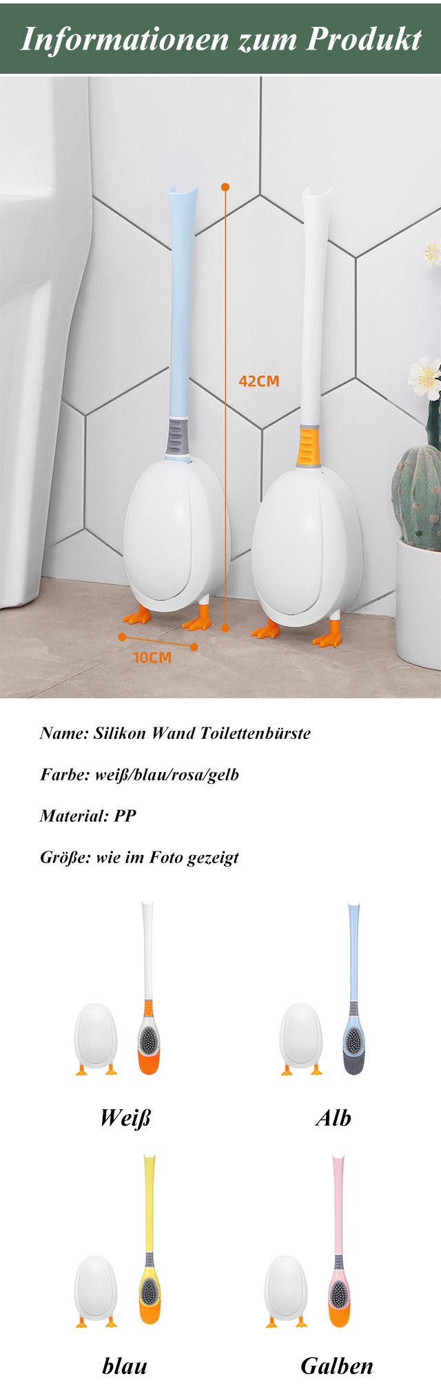 Stylische WC-Bürste für modernes Badezimmer