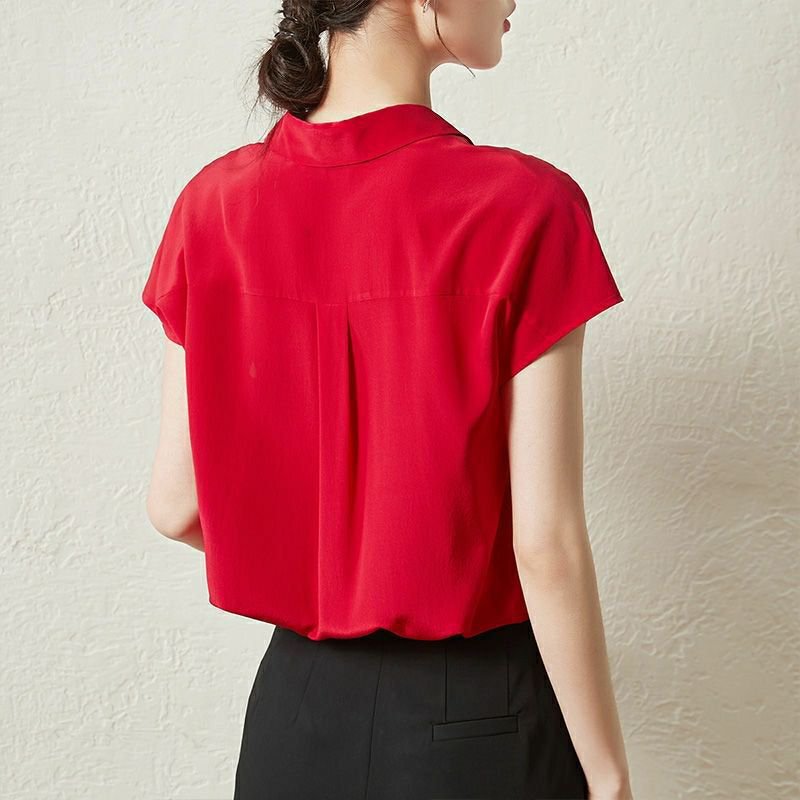 반소매 쉬폰 셔츠
