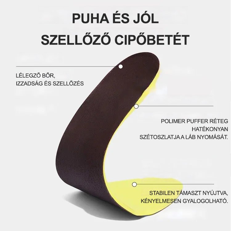 Bőr lágy talpú slip-on cipő