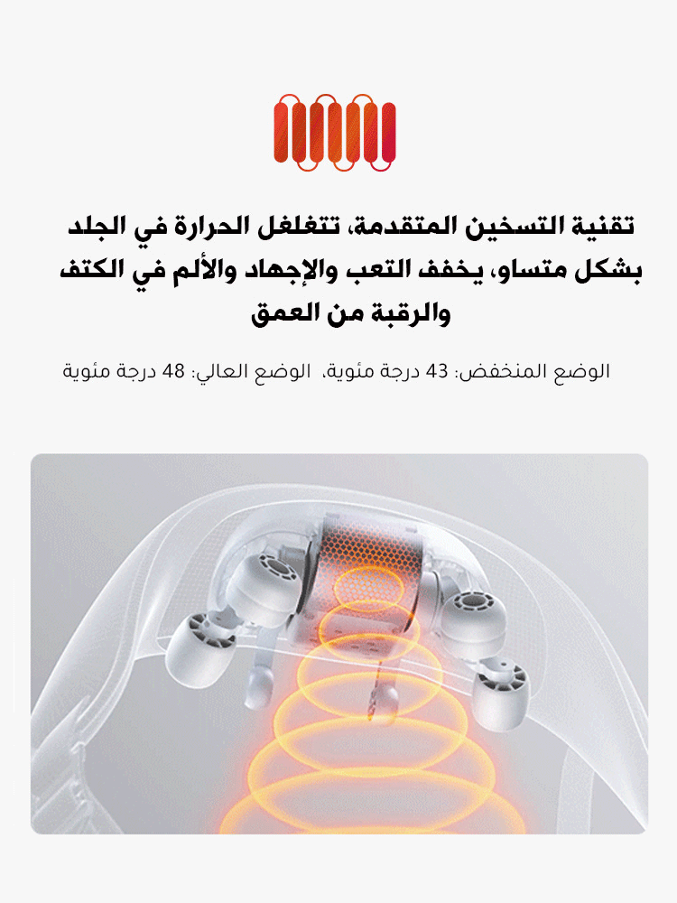 جهاز التدليك الذكي للكتفين والعنق مع التدليك المحاكي لمسة المدلك الشخصي الاحترافي