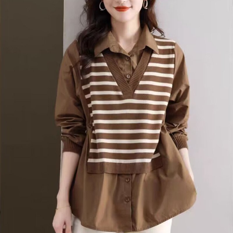 레이어드 스트라이프 셔츠