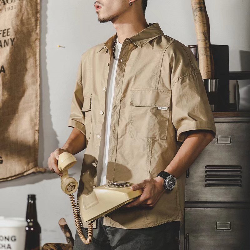 카고 반팔 순면 셔츠