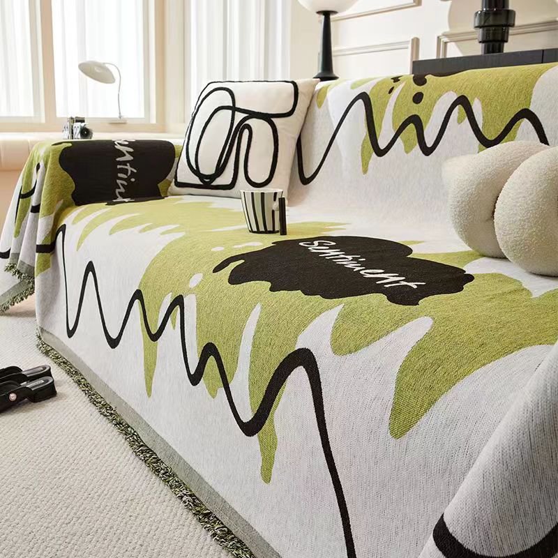 사계절용 럭셔리 풀커버 셔닐실 소파 커버