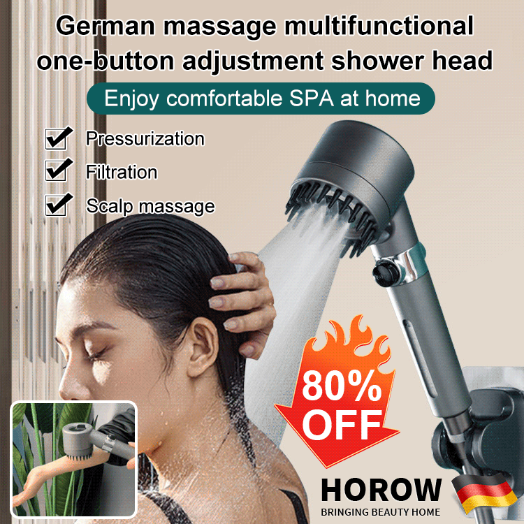 German massage multifunctional one-button adjustment shower head 