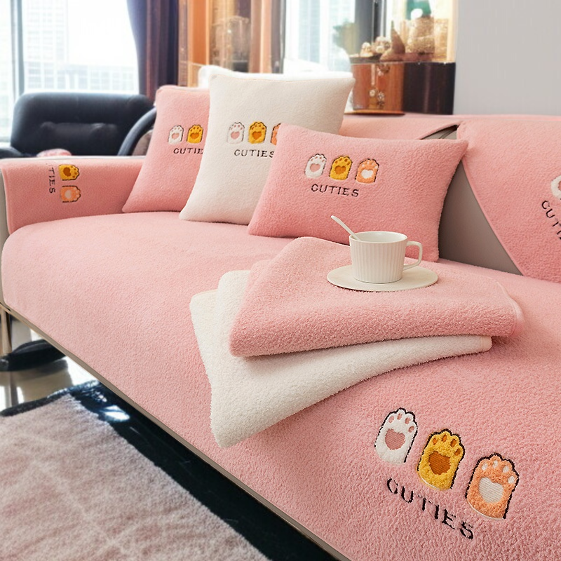 漫画刺繍入りソファブランケット