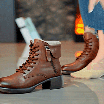 レトロ風チャンキーヒールマーチンブーツ