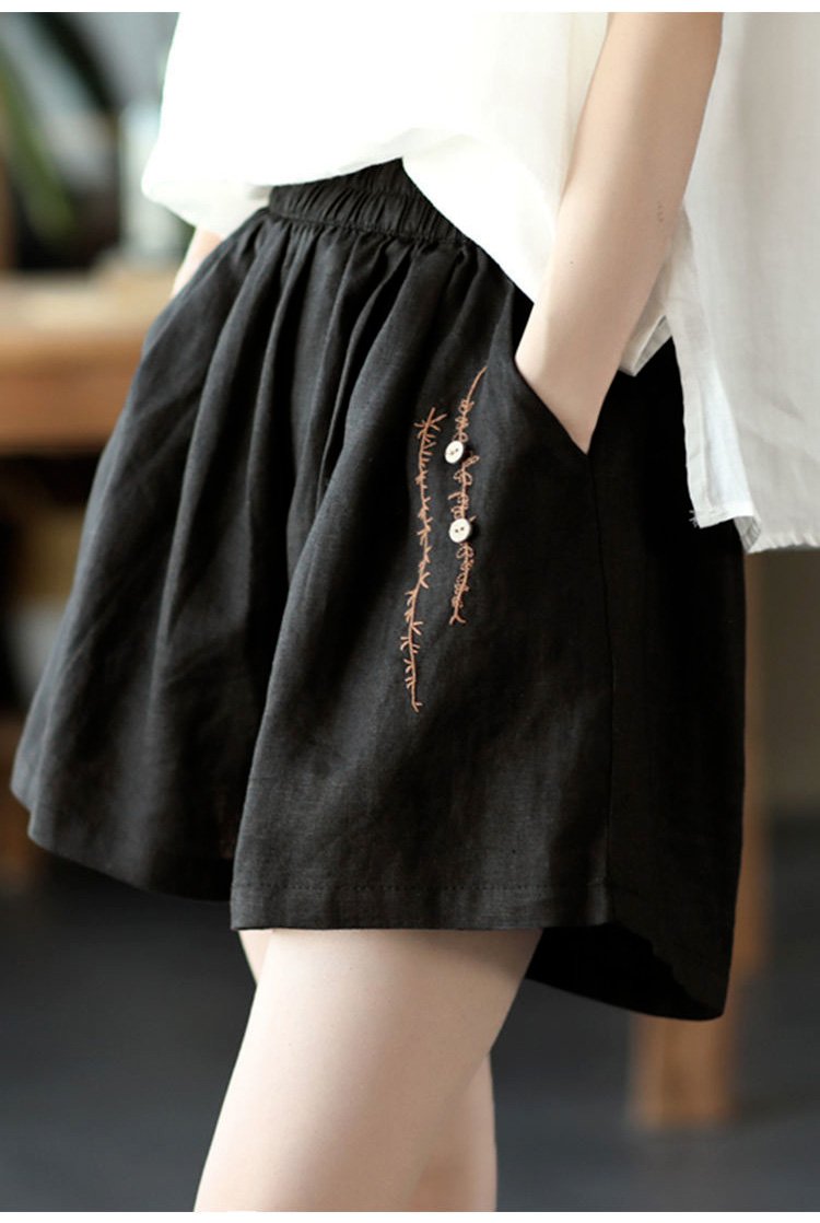 夏のアウトドアにもおすすめの綿麻短パン