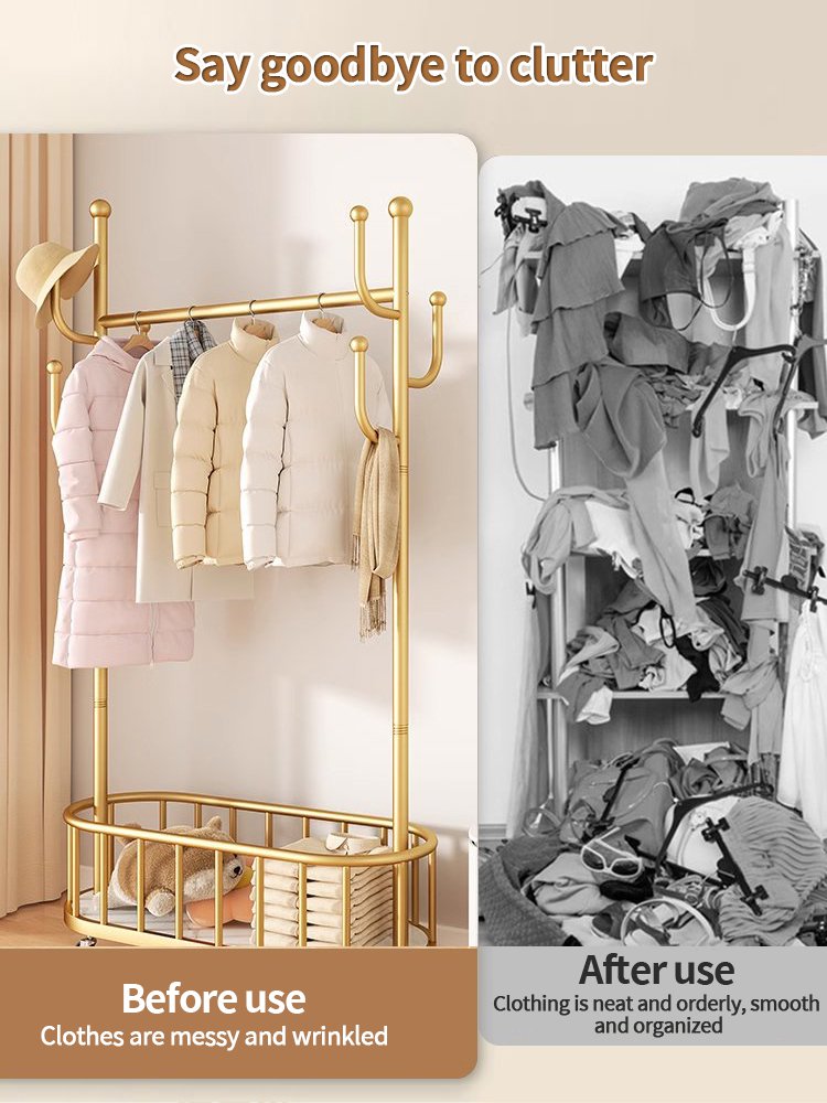 Movable home clothes hanger, storage artifact, strong and durable