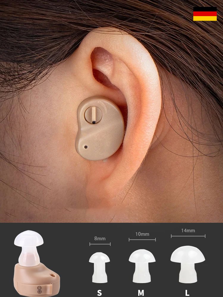 مُساعدة السمع الألمانية الاحترافية مع وظيفة الغاء الضجيج