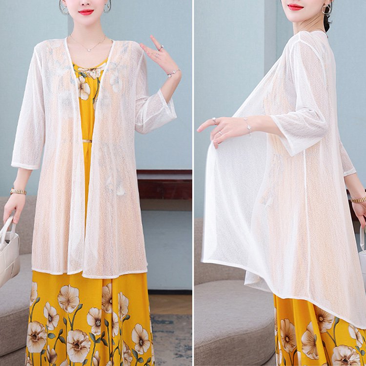 接触冷感・UVカットシアーカーディガン