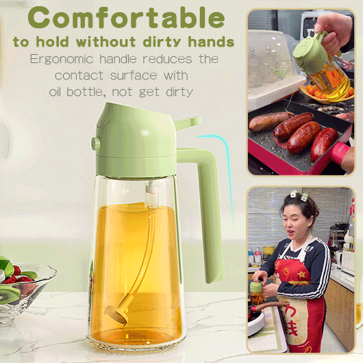 Spraying/ pouring integrated oil bottle