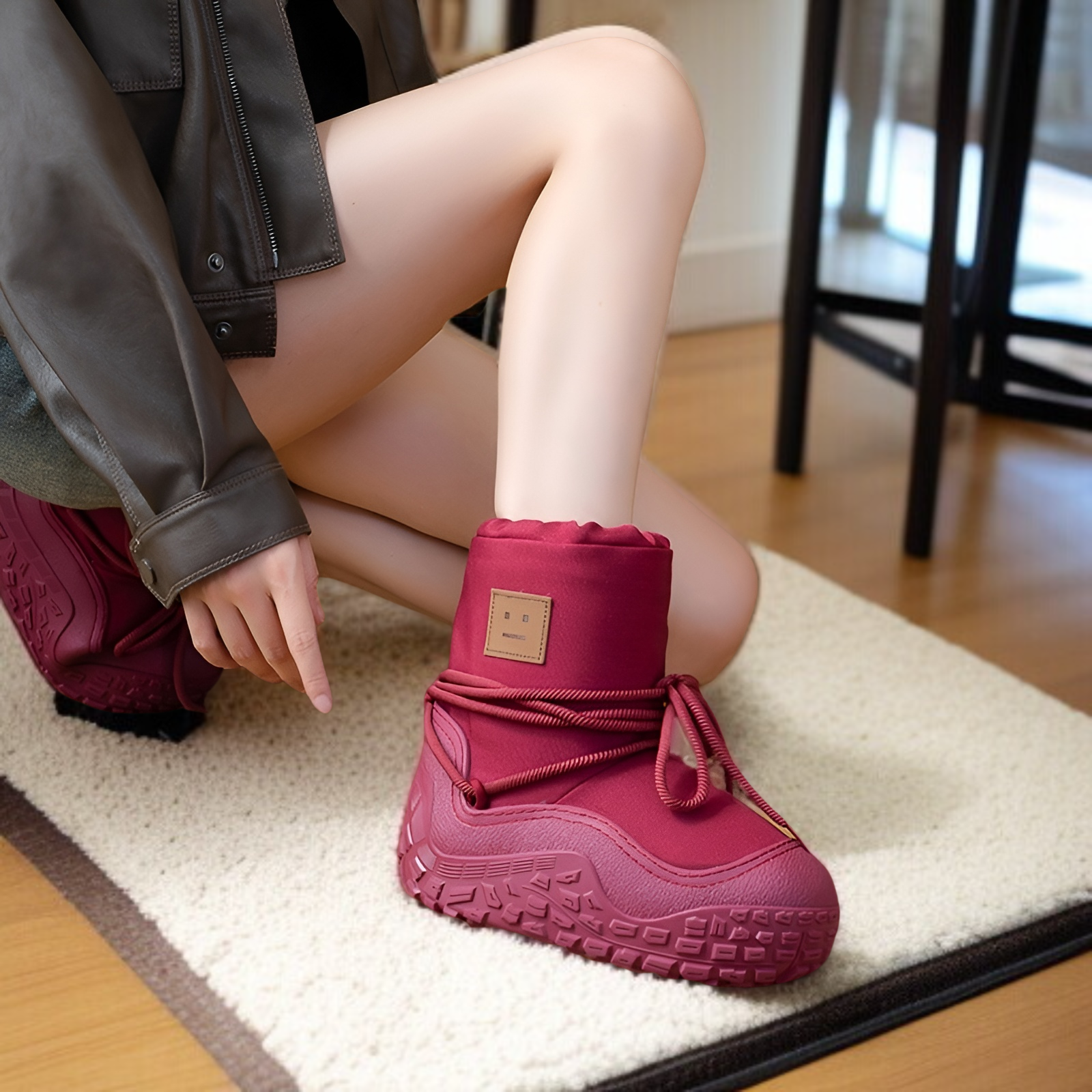 スノーブーツ レディース 2025 冬 超ホット 厚手 暖かい 袖 コットンブーツ 滑り止め ウォーターブーツ おしゃれ 大きいサイズ 北東ブーツ レディース