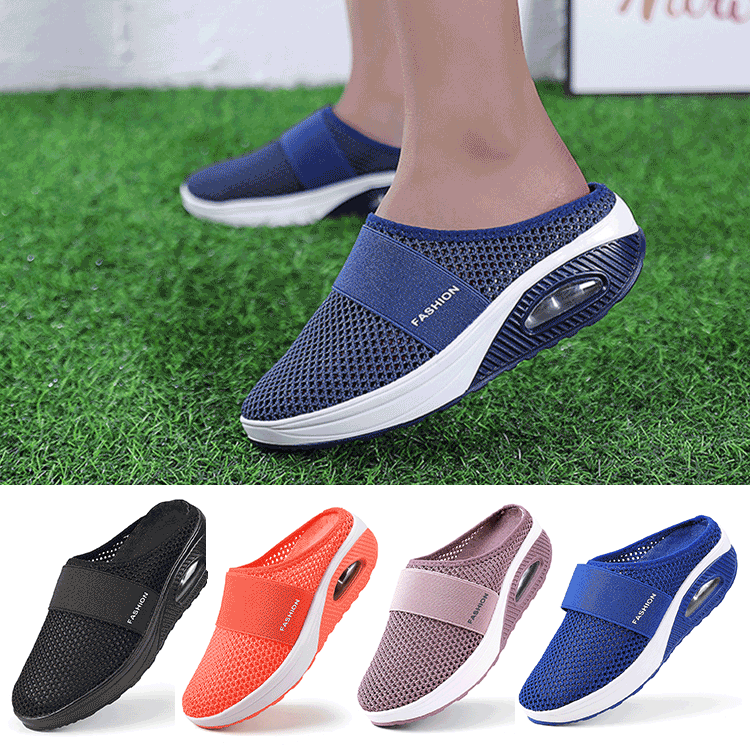 Luftkissen ausgeschnittene halbe Tasche Netzschuhe