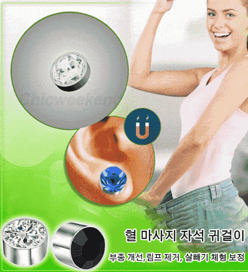 규빅 자기 흡인 살빼기 귀걸이