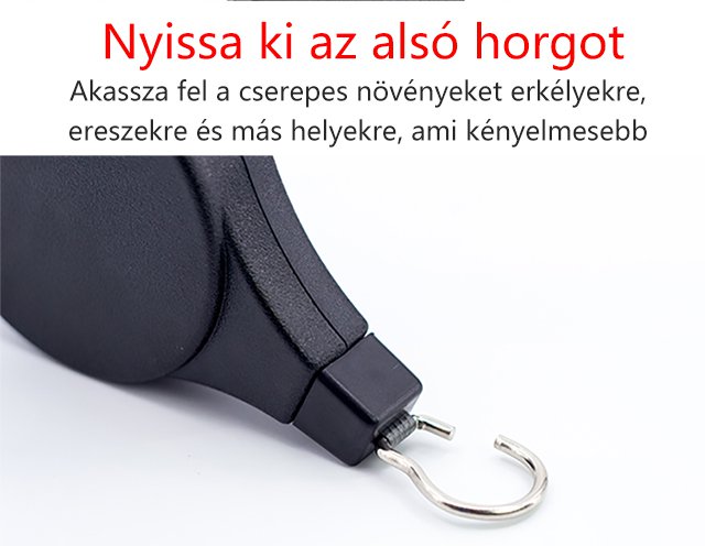 Behúzható horog részletes közelképe