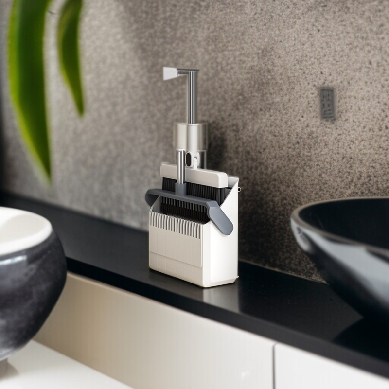 편리한 수납이 가능한 빗자루 세트