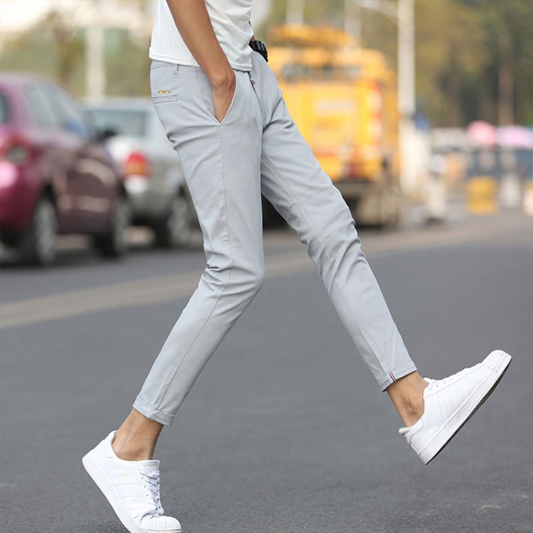 캐주얼 슬림핏 9부 바지