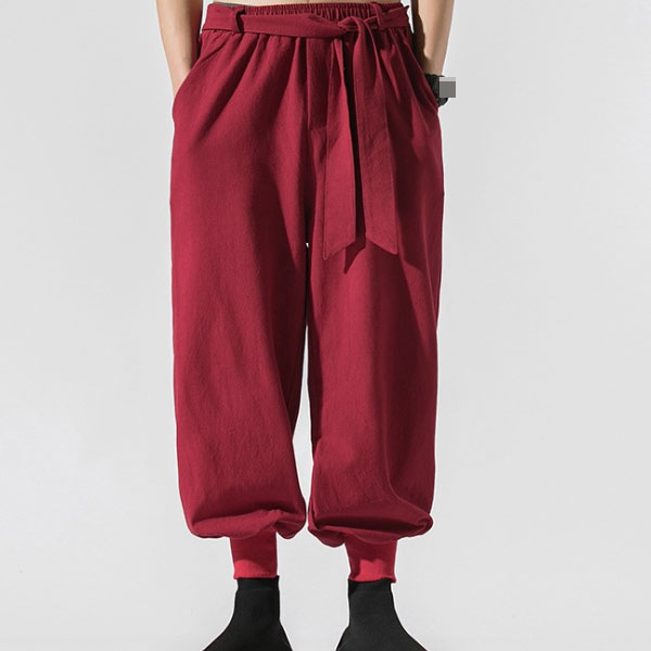 綿麻サルエルパンツ