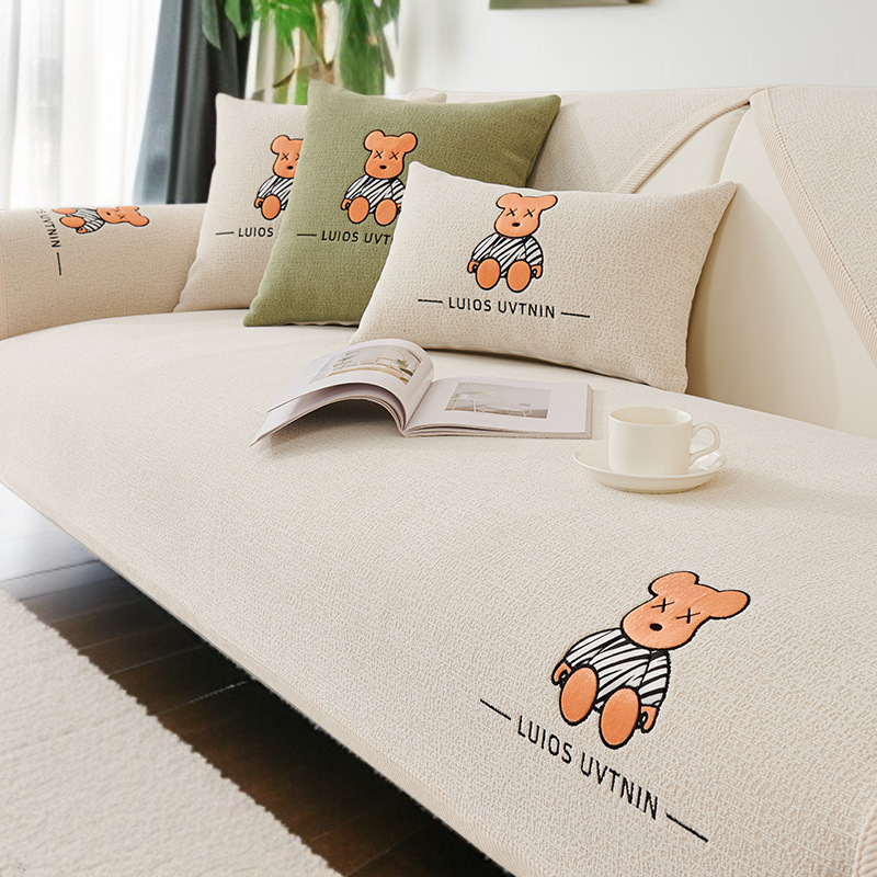 샤닐 소파 패드 커버 미끄럼 방지 방석 등받이 컴포트 소파 패드 커버 패드