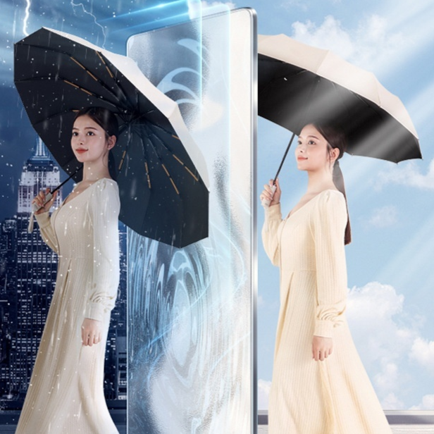 女性の特大ビニール自動紫外線日焼け止め傘サンシェード傘大型日傘傘特大ビニール日焼け止めサンシェード傘