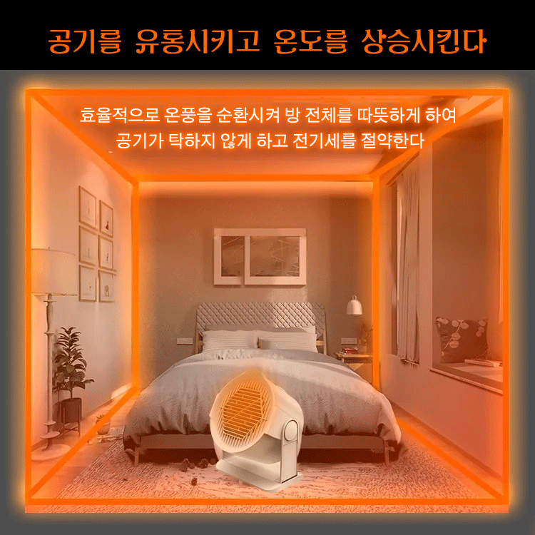 【공식 정품】가정용 팬 히터