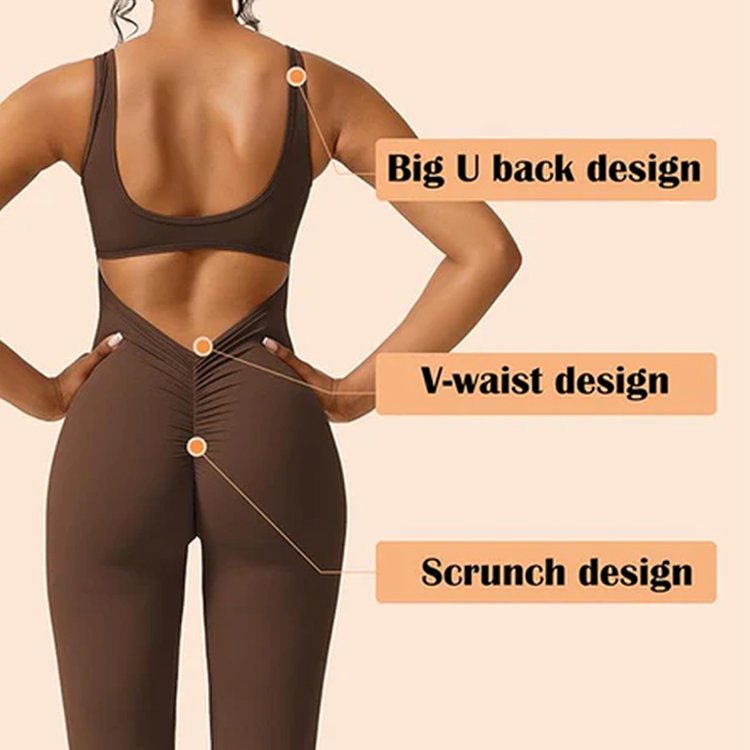 Traceless jumpsuit flared pants