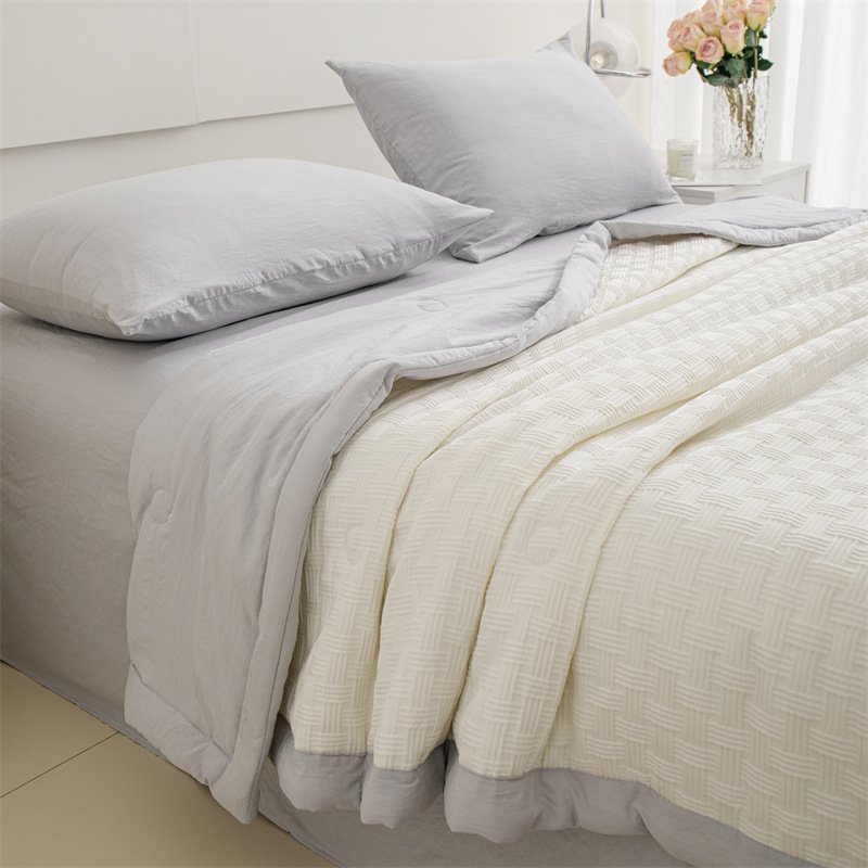 ผ้าห่มฤดูร้อนผ้าฝ้ายซักแล้ว