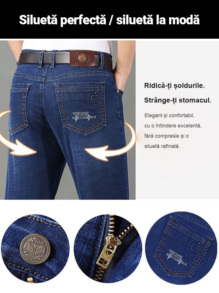 Pantaloni de blugi din velur elastic și termoizolant