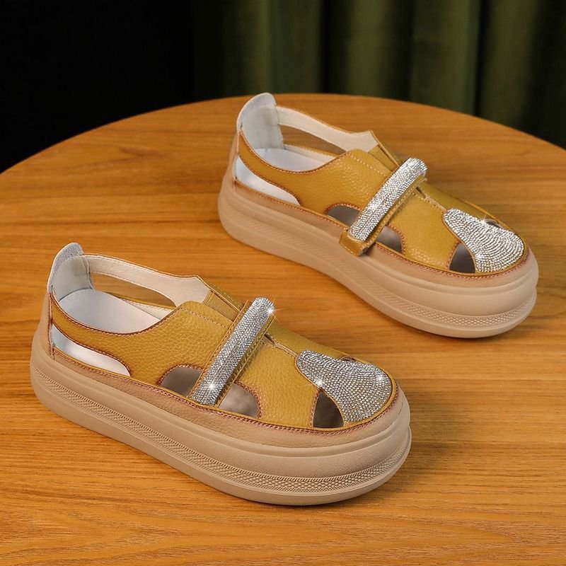 큐빅 통기 통굽 샌들