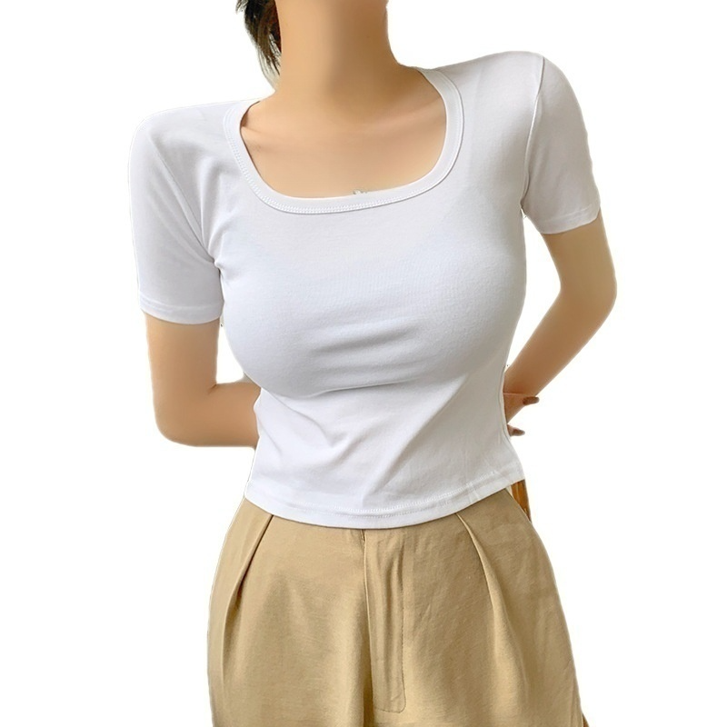 여성 여름 순면 반팔 티셔츠