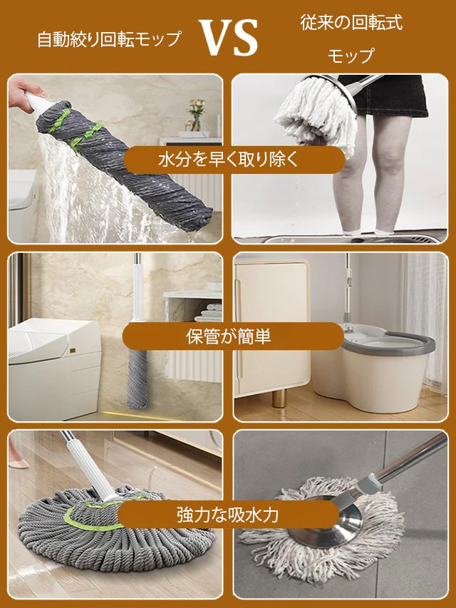 セルフリンディングフロアモップ