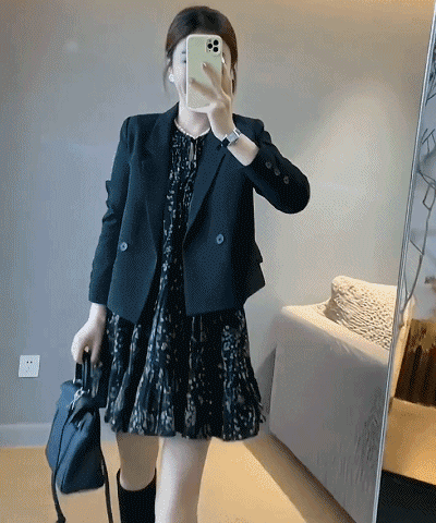 패션 캐주얼 쇼트 정장 코트