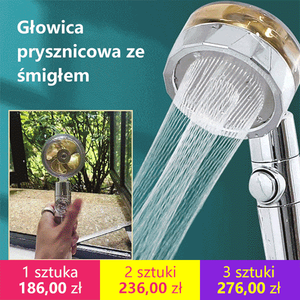 Głowica prysznicowa ze śmigłem