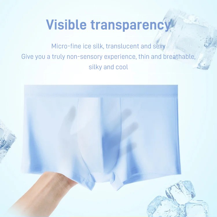 Ice silk non-marking men's panties